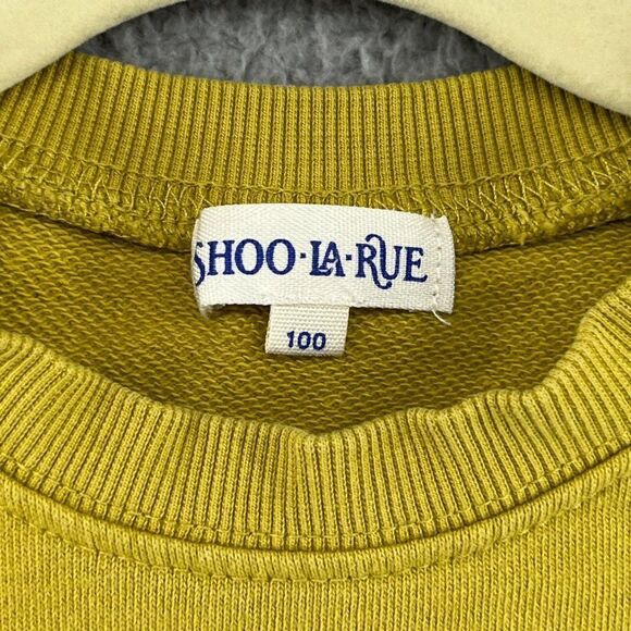 Shoo la Rue Kids 4T Crew Sweatshirt Dinosaur Mustard Yellow - Picture 4 of 10